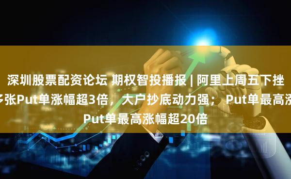 深圳股票配资论坛 期权智投播报 | 阿里上周五下挫，英伟达多张Put单涨幅超3倍，大户抄底动力强； Put单最高涨幅超20倍