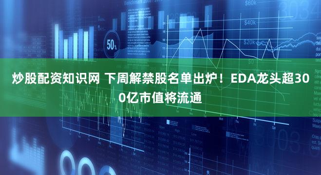 炒股配资知识网 下周解禁股名单出炉！EDA龙头超300亿市值将流通